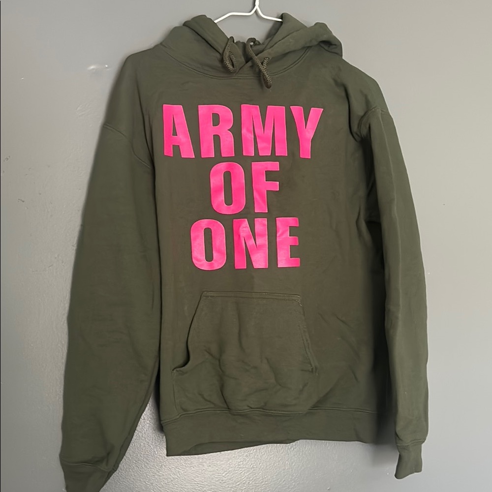 Army of One Green Hoodie with Pink Lettering Dixie Chicks Concert